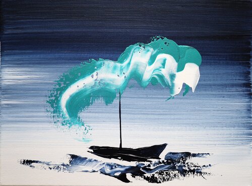 La danse des voiles 2 par MONIQUE KAWKA, Peinture en vente sur Singulart