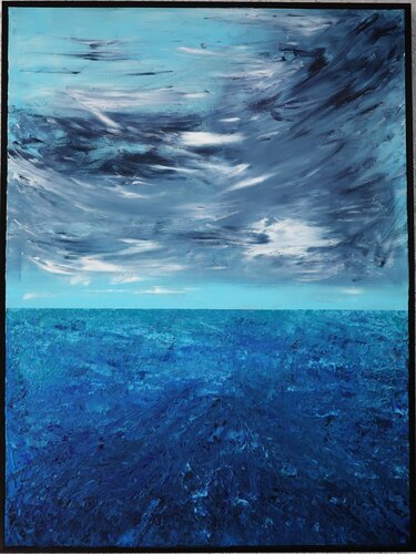 Les passagers von MONIQUE KAWKA, Malerei kaufen auf Singulart