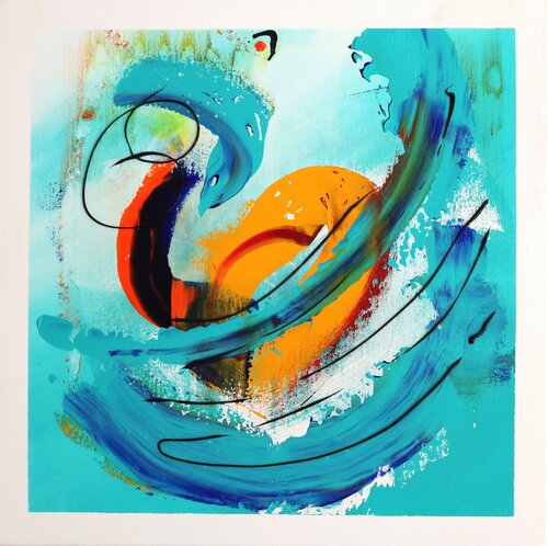 Le coq et la murène de MONIQUE KAWKA, Pintura a la venta en Singulart