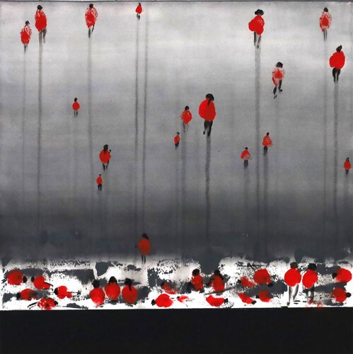 Ascension des Enfants by MONIQUE KAWKA, 油畫 for Sale on Singulart