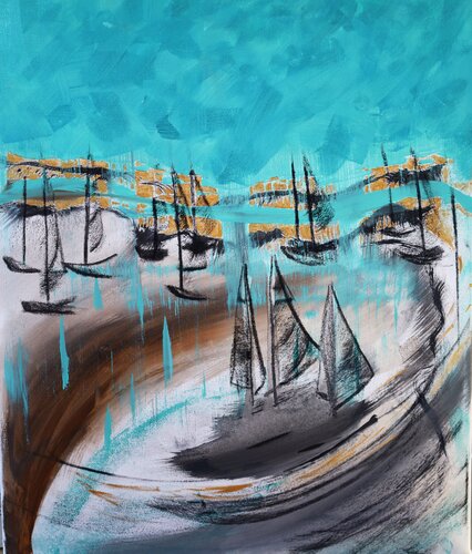 l'après midi à Collioure von MONIQUE KAWKA, Malerei kaufen auf Singulart