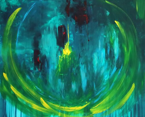 Rêve en suspend di MONIQUE KAWKA, Pittura in vendita su Singulart