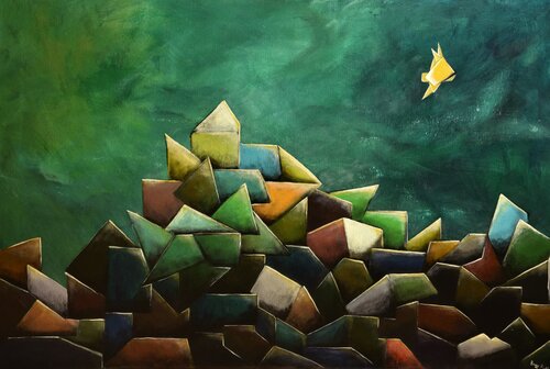 La luna sulla collina by Roberto Broggi, 회화 for Sale on Singulart
