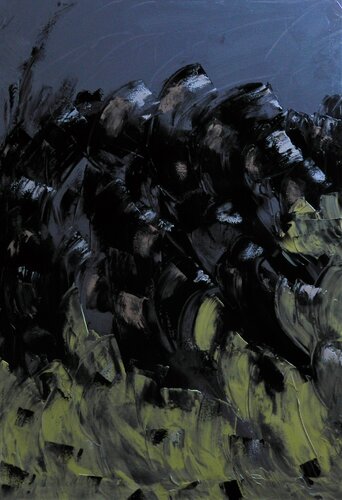 La marcia degli idioti van Roberto Broggi, Schilderij te koop op Singulart