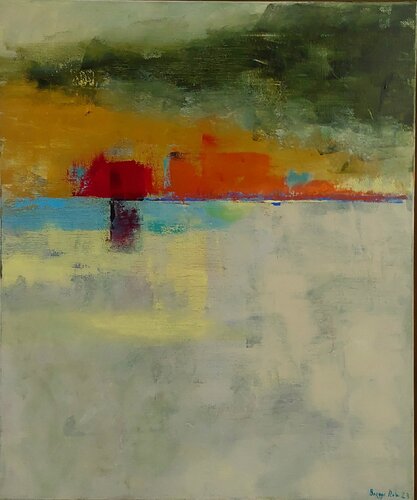 La casa rossa in riva al mare by Roberto Broggi, 회화 for Sale on Singulart