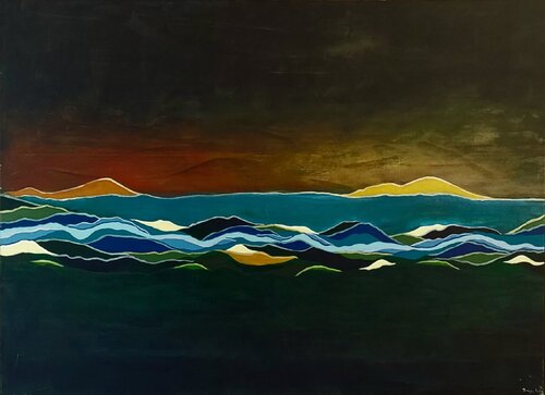 The sound of Caterina Barbieri van Roberto Broggi, Schilderij te koop op Singulart