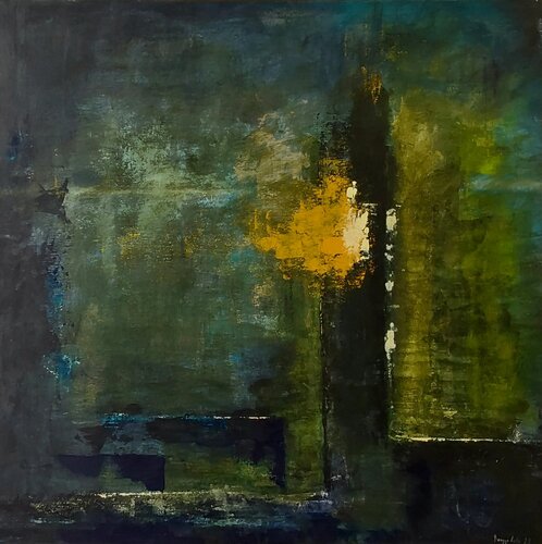 La luce gialla sotto il bastione by Roberto Broggi, 회화 for Sale on Singulart