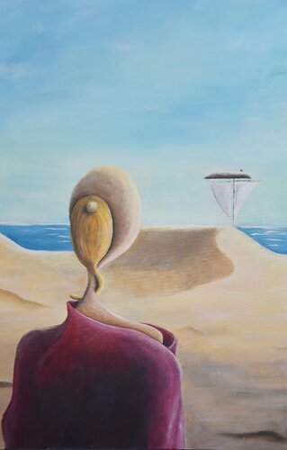 L'attesa van Roberto Broggi, Schilderij te koop op Singulart