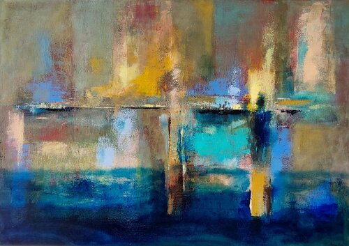 The Bridge by Roberto Broggi, 회화 for Sale on Singulart