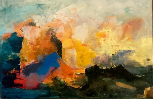 Who loves the sun van Roberto Broggi, Schilderij te koop op Singulart