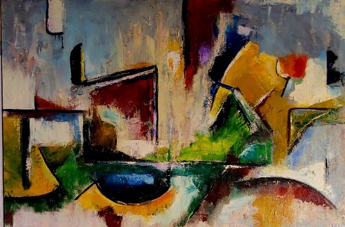 Sole in periferia di Roberto Broggi, Pittura in vendita su Singulart