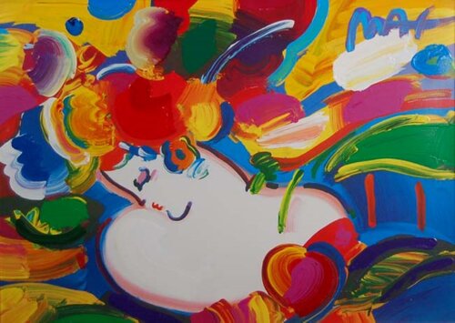 Flower Blossom Lady by Peter Max, Work on Paper for Sale on Singulart