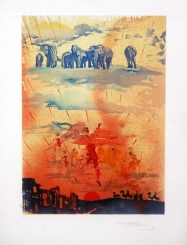 Les Elephants sur Nuages (The Elephants on Clouds) by Salvador Dalí, Print for Sale on Singulart