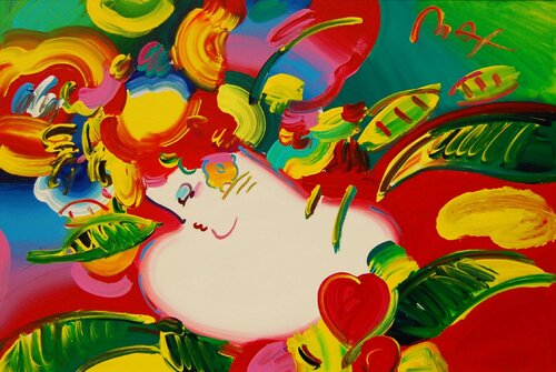 Flower Blossom Lady by Peter Max, Painting for Sale on Singulart