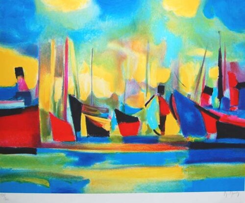 L'Escale (The Stop) von Marcel Mouly, Druck kaufen auf Singulart