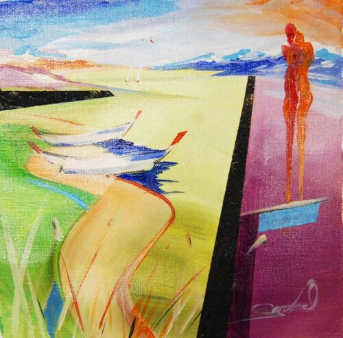 Boat 4 by Alfred Gockel, Painting for Sale on Singulart