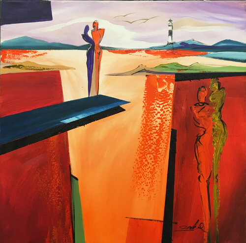 Out On The Edge by Alfred Gockel, 회화 for Sale on Singulart