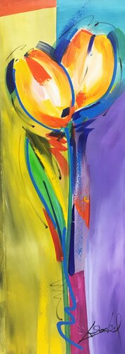 Tuilip Time van Alfred Gockel, Schilderij te koop op Singulart