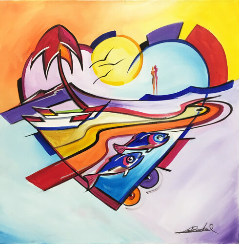 The Riders by Alfred Gockel, 회화 for Sale on Singulart