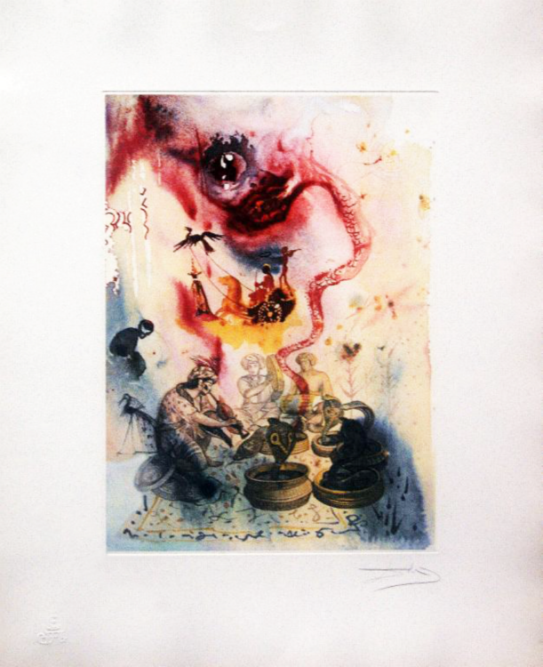 Les Enchanteurs des Serpents (The Snake Charmer) 1001 Nights Salvador Dalí