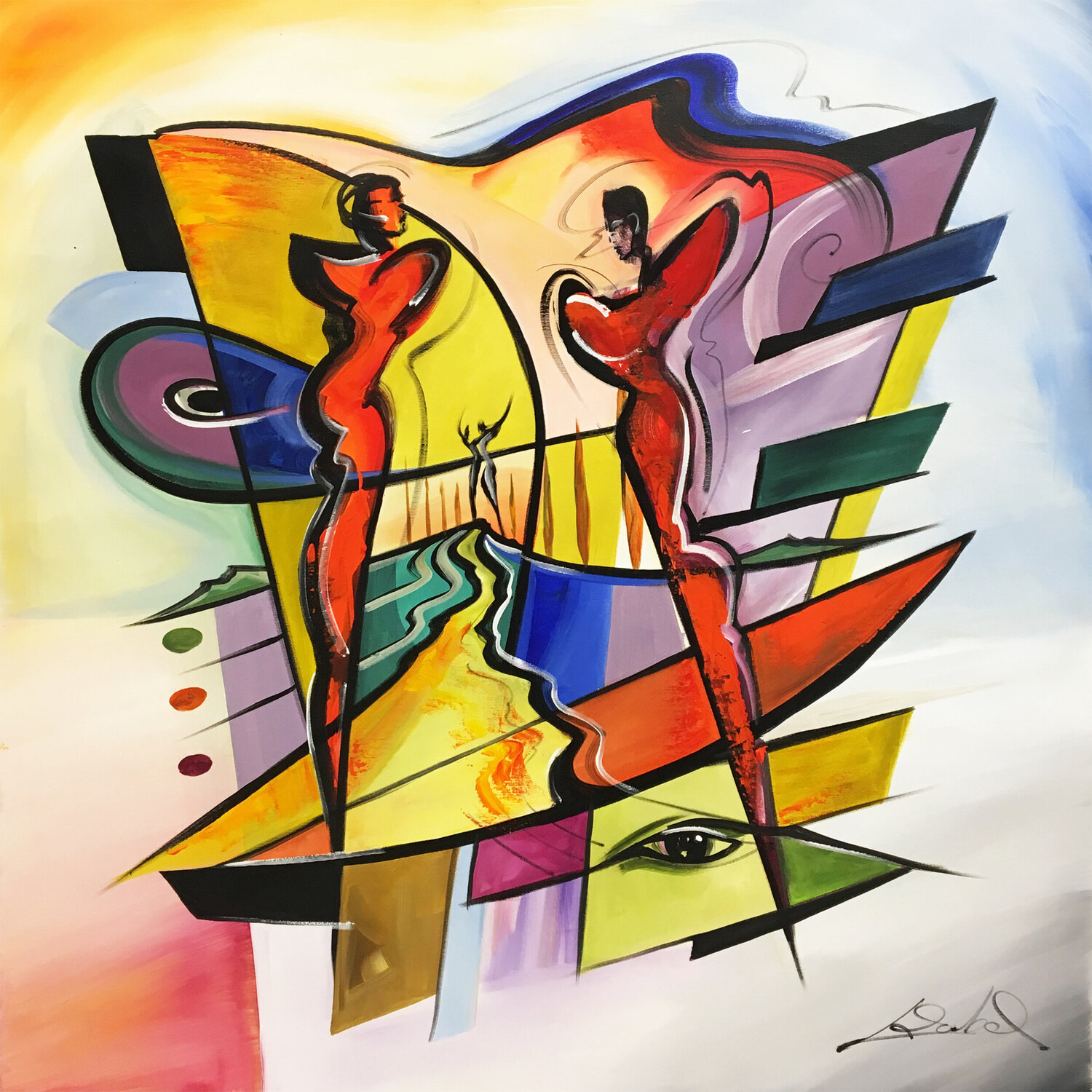 Sunshine of Your Love Alfred Gockel Originalgemälde zu verkaufen