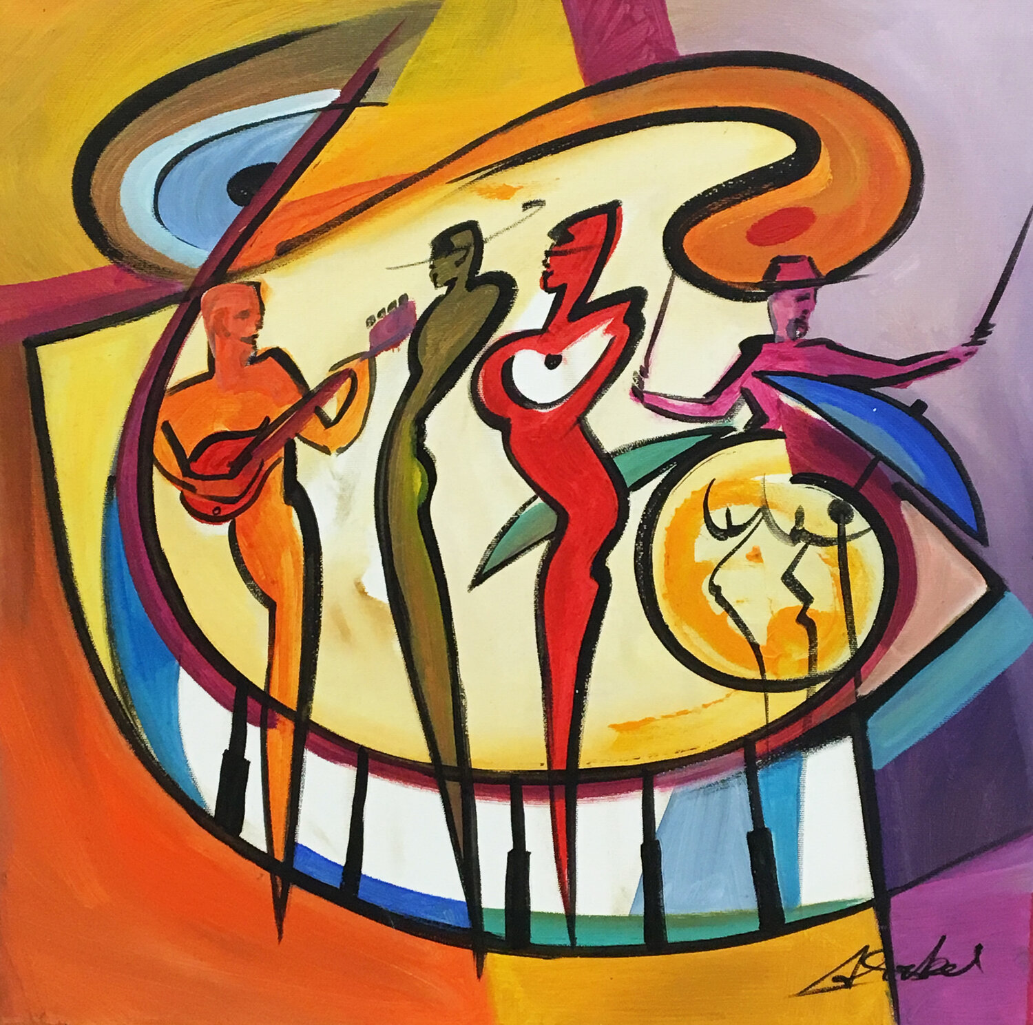 Autumn Song Alfred Gockel Dipinto originale in vendita
