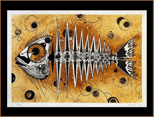 " Pez" de Leonardo Montiel, Dibujo a la venta en Singulart
