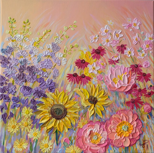 Ah! Sunflowers von Jana Magdova, Malerei kaufen auf Singulart
