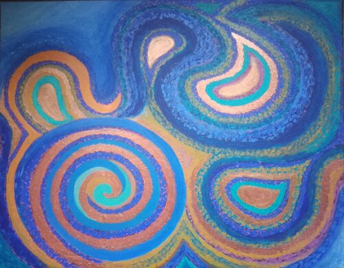 Terra Cotta Tropfen di Daria Sonja Kehrer, Pittura in vendita su Singulart