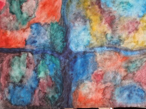 Buntes Kreuz di Daria Sonja Kehrer, Pittura in vendita su Singulart