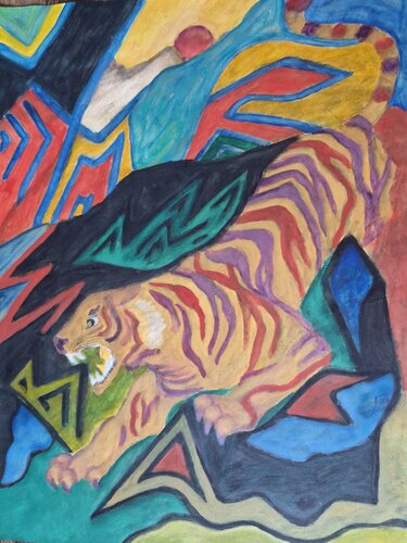 Tiger di Daria Sonja Kehrer, Pittura in vendita su Singulart