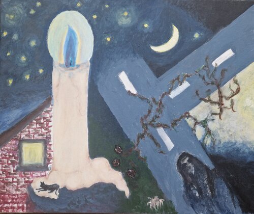 dark candle van Daria Sonja Kehrer, Schilderij te koop op Singulart