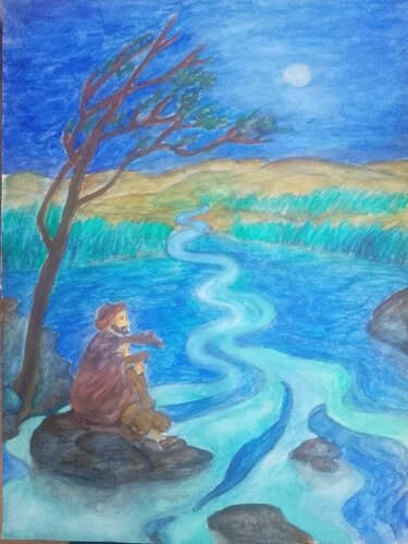 blue moon van Daria Sonja Kehrer, Schilderij te koop op Singulart