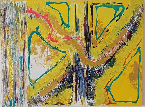 In Gelb van Susanne Stahr, Schilderij te koop op Singulart