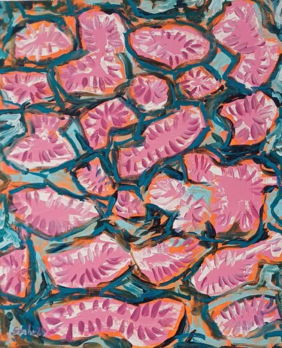 Muscheln im Sand van Susanne Stahr, Schilderij te koop op Singulart