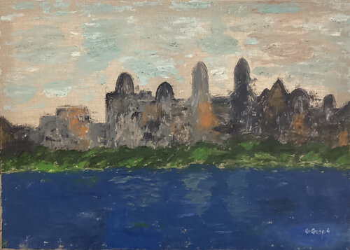 City by Guillem Crespí Ginard, 油畫 for Sale on Singulart