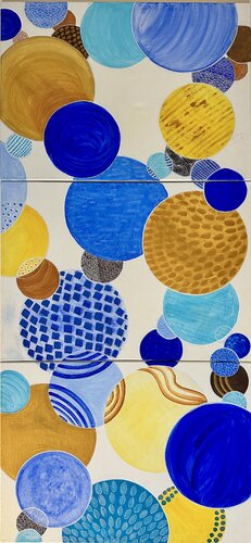 Bubbles: geometrie dell’equilibrio van Martina Repetti, Schilderij te koop op Singulart