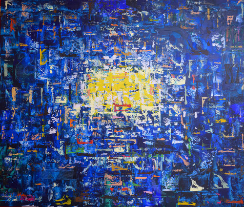 Moon Contemplations: exploring & embracing the depths of the inner world... van Olivia de Posson, Schilderij te koop op Singulart