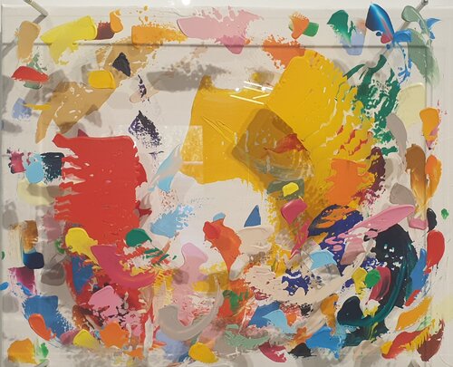 Au plus profond de mon corps, le plomb se transforme en or... van Olivia de Posson, Schilderij te koop op Singulart