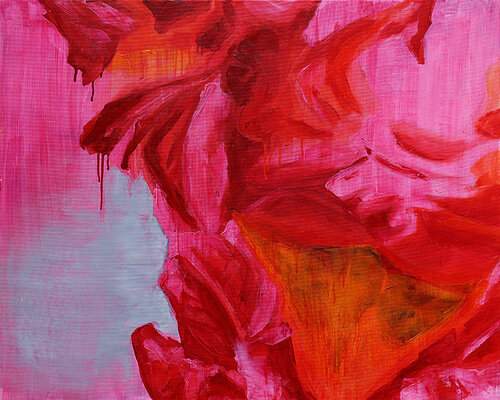 Wonderful Strange Pink Tulip No.1 van Sabine Siewert, Schilderij te koop op Singulart