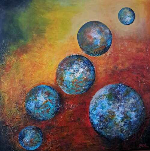 Alignement des planètes van helene icard, Schilderij te koop op Singulart