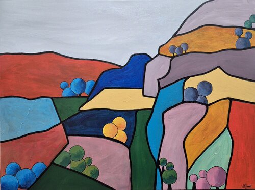 Blue canyon von helene icard, Malerei kaufen auf Singulart