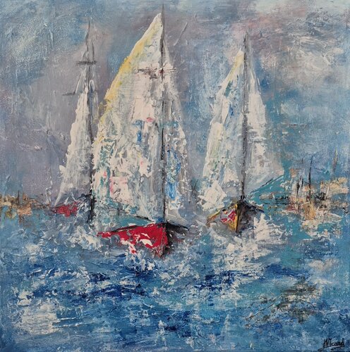 The regatta van helene icard, Schilderij te koop op Singulart