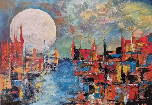 Dream Moon van helene icard, Schilderij te koop op Singulart