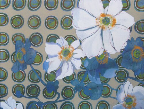 Herbstanemone 2 di Kirsten Treis, Pittura in vendita su Singulart