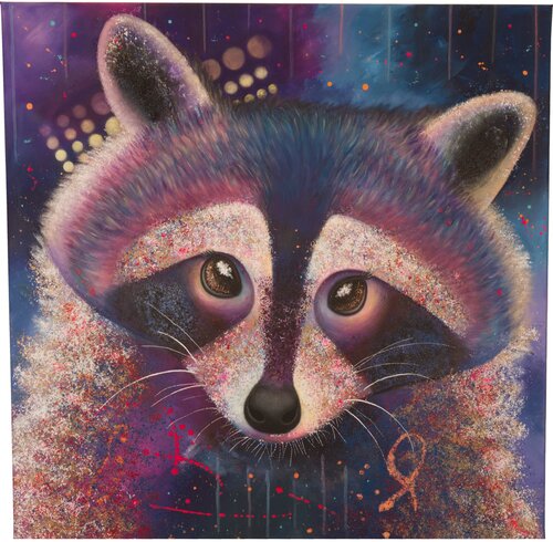 Smart Raccon by Nadine Riedl, Painting for Sale on Singulart