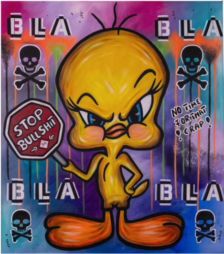 Tweety - No Time for Bullshit! by Nadine Riedl, Painting for Sale on Singulart