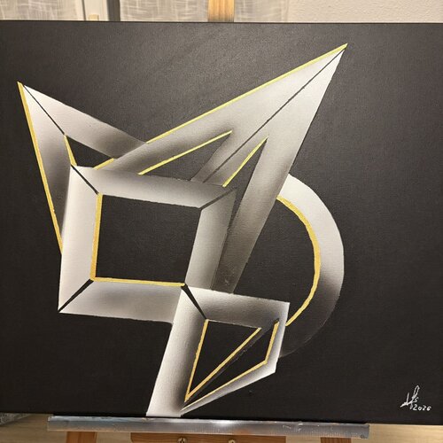 black gold #2 di sebastien mirabells, Pittura in vendita su Singulart