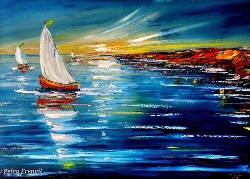 Morning sail van Petra Erengil, Schilderij te koop op Singulart
