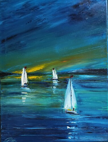 Regatta by Petra Erengil, Painting for Sale on Singulart